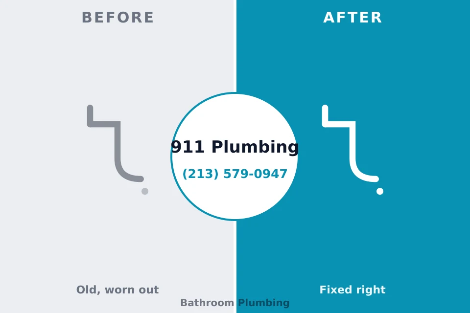Before and after: plumbing repair Lakeland, TN
